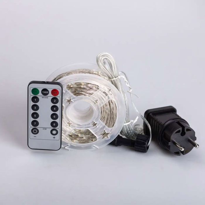 Гірлянда роса на пульті 100 метрів на 1000 led світлодіодів крапля на білому дроті синя 1000L100MWBL