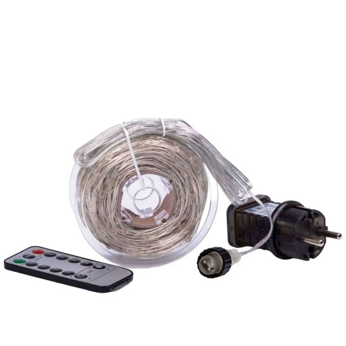 Гірлянда Роса Крапля 50 метрів 500 LED лампочок світлодіодна гірлянда в котушці мідний дріт 50 м 8 функцій + пульт 1733033ML