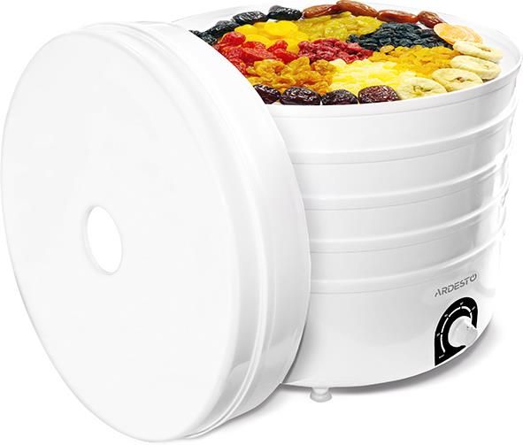 Сушка для продуктов   , 520Вт, поддонов -5x4см, диаметр-38,5см, макс-70°С, рег.темп, пластик, белый ARDESTO FDB-5385