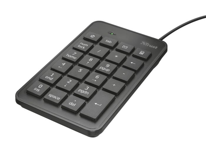 Keyboard membraneTrust Xalas USB-A Numeric Keypad 23Key, USB-A, Чорний