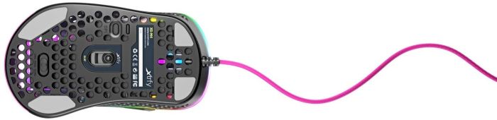 Миша Xtrfy M4, USB-A, RGB, рожевий