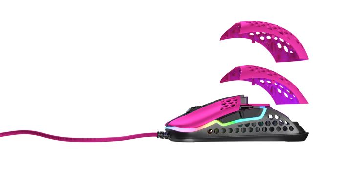 Миша Xtrfy M42, USB-A, RGB, рожевий