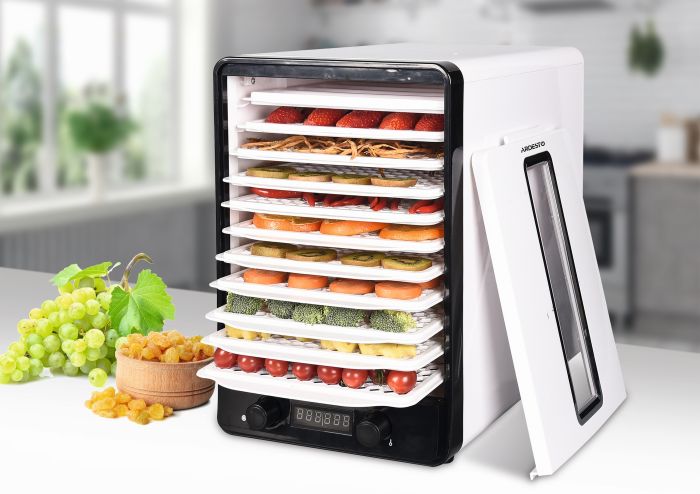 Сушка для продуктов ARDESTO 550Вт, поддонов - 11x3см, макс - 70°С, рег.темп, сетка для ягод, пластик, белый