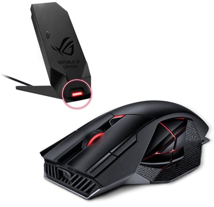 Мышь ASUS ROG Spatha X, RGB, USB-A/WL, чёрный