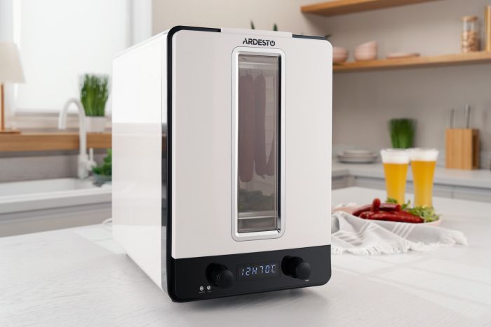 Сушка для продуктов ARDESTO 550Вт, поддонов - 11x3см, макс - 70°С, рег.темп, сетка для ягод, пластик, белый