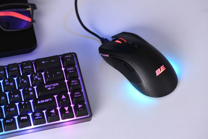Мышь 2E GAMING MG350 WL, RGB, USB-A/WL, чёрный