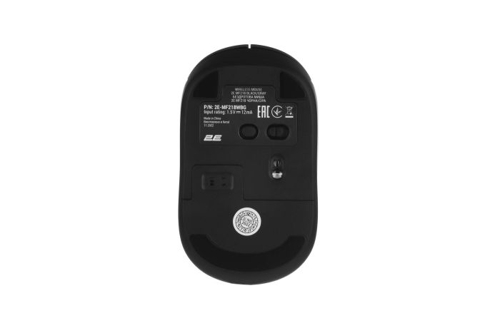 Мышь 2E MF218 Silent, WL/BT, чёрно-серый