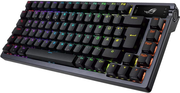 Клавіатура механічна ASUS ROG Azoth, 81key, NX Red, USB-A/WL/BT, EN, RGB, чорний