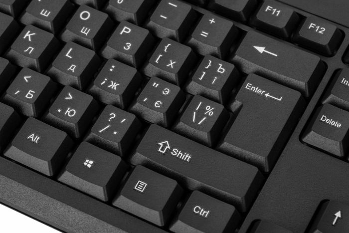 2E Combo keyboard and mouse MK401 USB-A, EN/UK/RU, black