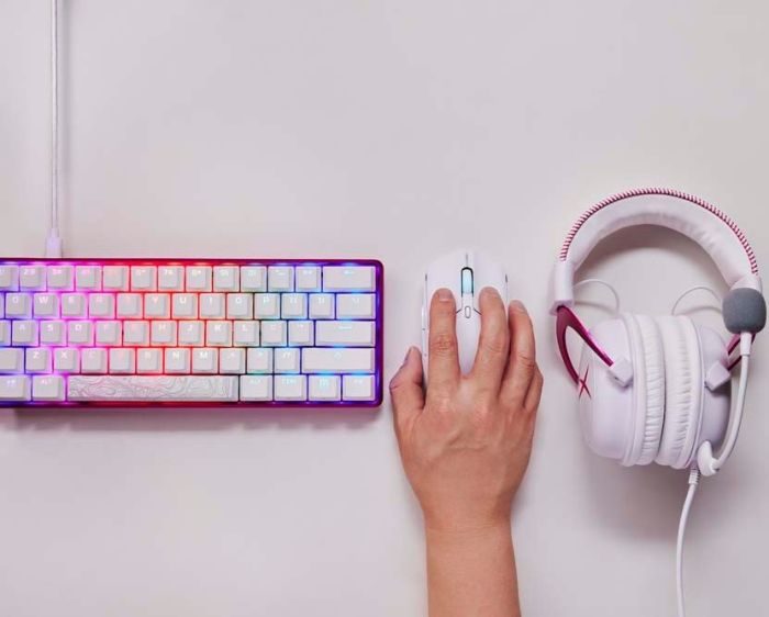Миша HyperX Pulsefire Haste 2, RGB, USB-A/WL/BT, білий