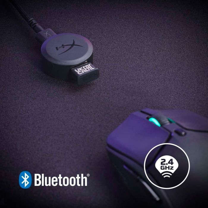 HyperX Mouse Pulsefire Haste 2, RGB, USB-A/WL/BT, black
