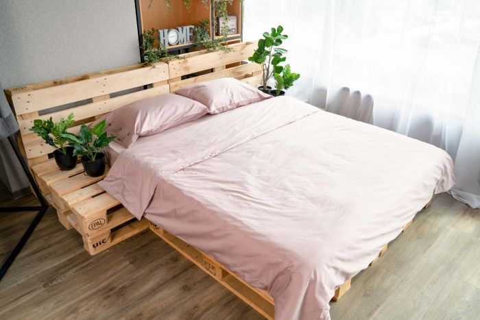 Простынь ARDESTO Mix&Match, 180х240см, 100% хлопок, сатин, розовый светлый