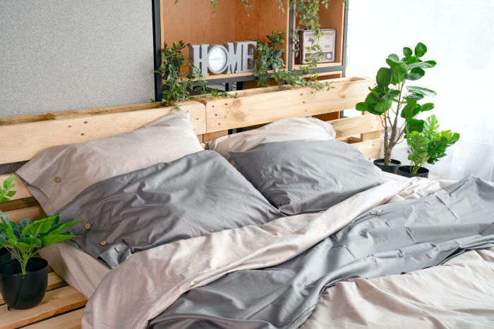 Duvet cover ARDESTO Mix&Match, 160x220cm, 100% cotton, sateen, ivory