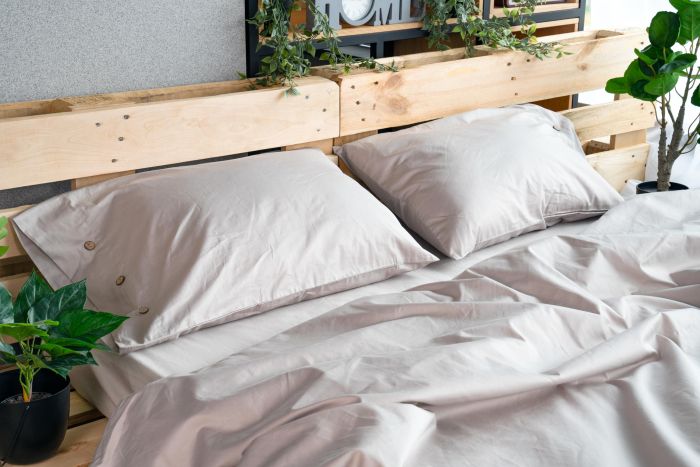 Flat sheet ARDESTO Mix&Match 180x240cm, 100% cotton, sateen, ivory