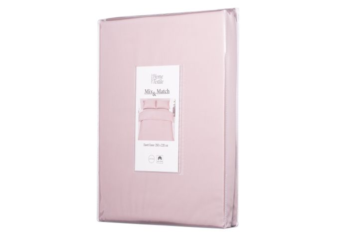 Пододеяльник ARDESTO Mix&Match, 160х220см, 100% хлопок, сатин, розовый светлый
