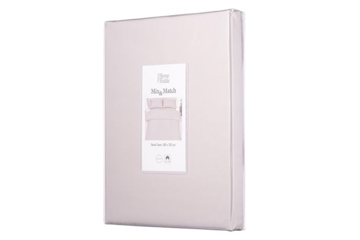 Duvet cover ARDESTO Mix&Match, 160x220cm, 100% cotton, sateen, ivory