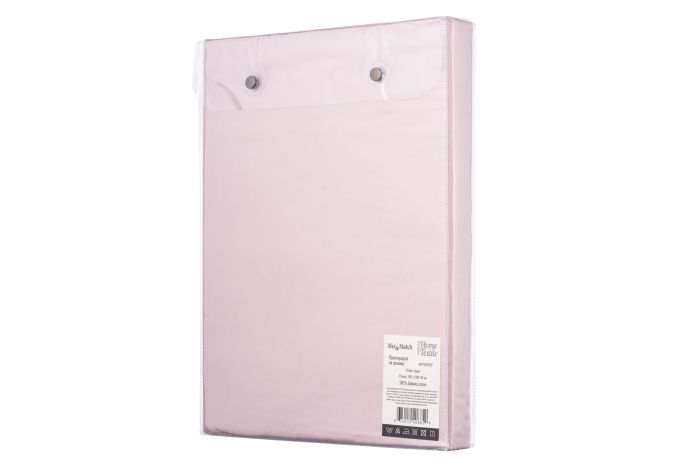Простынь на резинке ARDESTO Mix&Match, 180х200+30см, 100% хлопок, сатин, розовый светлый