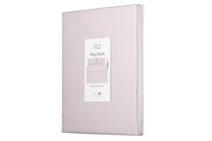 Flat sheet ARDESTO Mix&Match 180x240cm, 100% cotton, sateen, ivory