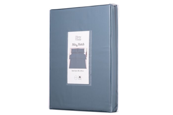 Duvet cover ARDESTO Mix&Match, 200x220cm, 100% cotton, sateen, blue