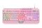 2E GAMING Membrane keyboard KG315 110key, USB-A, EN/UA, RGB, pink