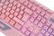 2E GAMING Membrane keyboard KG315 110key, USB-A, EN/UA, RGB, pink