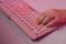 2E GAMING Membrane keyboard KG315 110key, USB-A, EN/UA, RGB, pink
