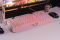 2E GAMING Membrane keyboard KG315 110key, USB-A, EN/UA, RGB, pink