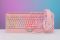 2E GAMING Membrane keyboard KG315 110key, USB-A, EN/UA, RGB, pink