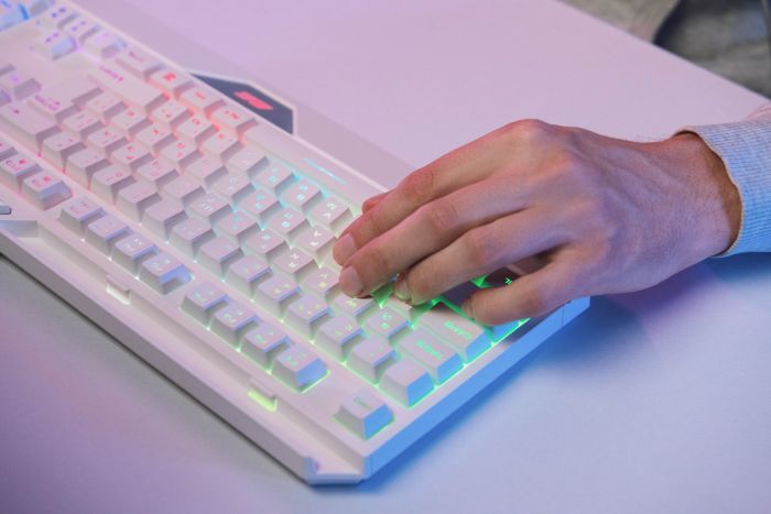 Клавіатура мембранна 2E GAMING KG315 110key, USB-A, EN/UA, RGB, білий