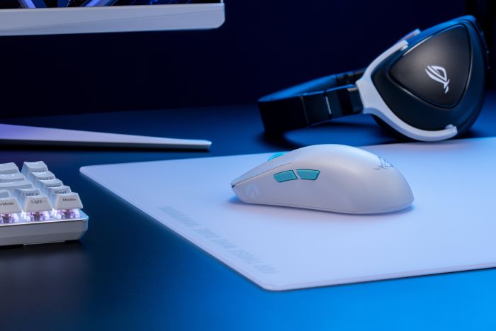 Миша ASUS ROG Harpe Ace Aim Lab Edition, RGB, USB-A/WL/BT, білий