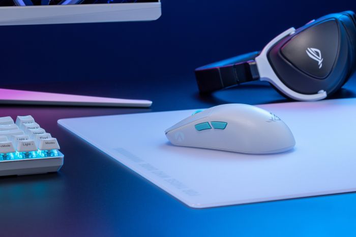 Миша ASUS ROG Harpe Ace Aim Lab Edition, RGB, USB-A/WL/BT, білий