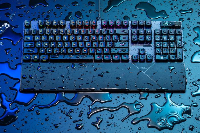 Клавіатура механічна ASUS ROG Strix Scope II, 105key, RX Red, USB-A, EN/RU/UK, RGB, чорний