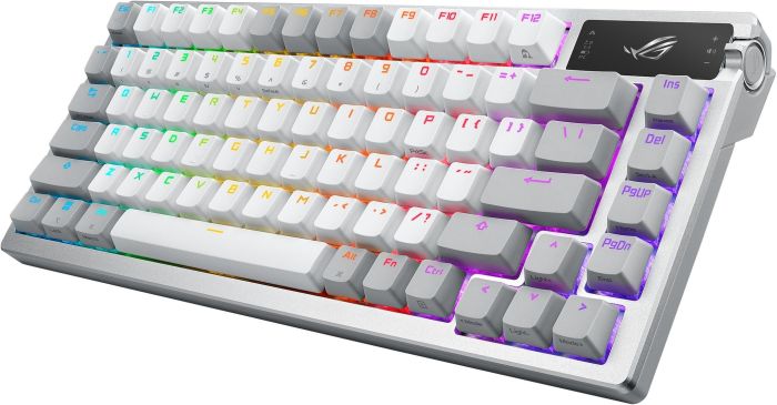 Клавіатура механічна ASUS ROG Azoth 81key, NX Red, USB-A/WL/BT, EN, RGB, білий