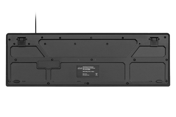 Клавиатура мембранная 2E KS108 104key, USB-A, EN/UK, чёрный