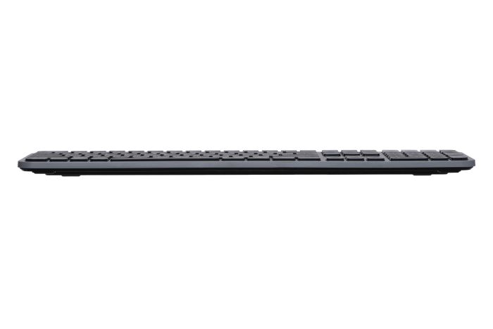 Клавіатура мембранна 2E KS240 110key, WL/BT, EN/UK, сіро-чорний
