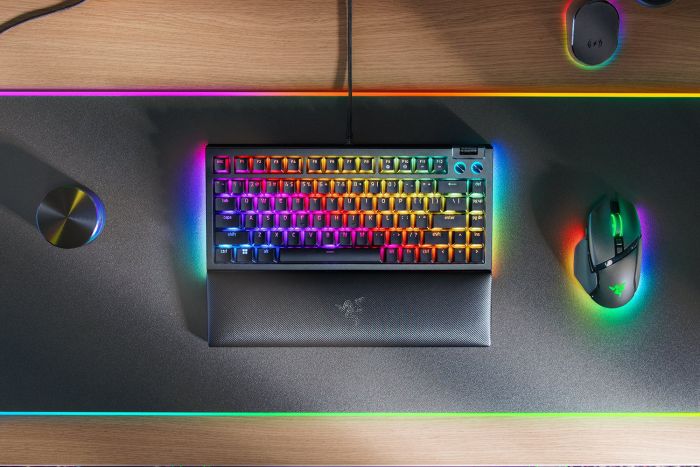 Клавіатура механічна Razer BlackWidow V4 75% 83key Mechanical Tactile Switch GEN-3, USB-A, EN, RGB, чорний