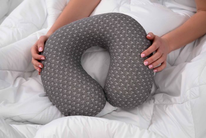 Подушка ортопедическая ARDESTO Sleepwell Travel, 34х29х10см, для шеи, пена мемори, серый