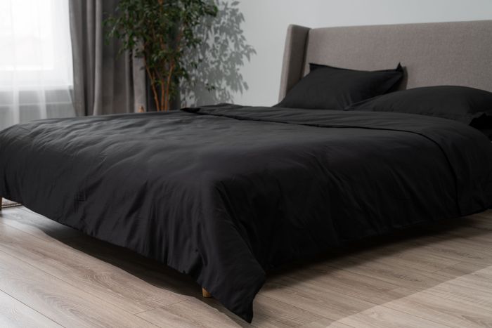 Простынь на резинке ARDESTO Mix&Match Premium, 180x200+30см, 100% хлопок, сатин, черный