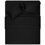 Flat sheet ARDESTO Mix&Match Premium 240x260cm, 100% cotton, sateen, black