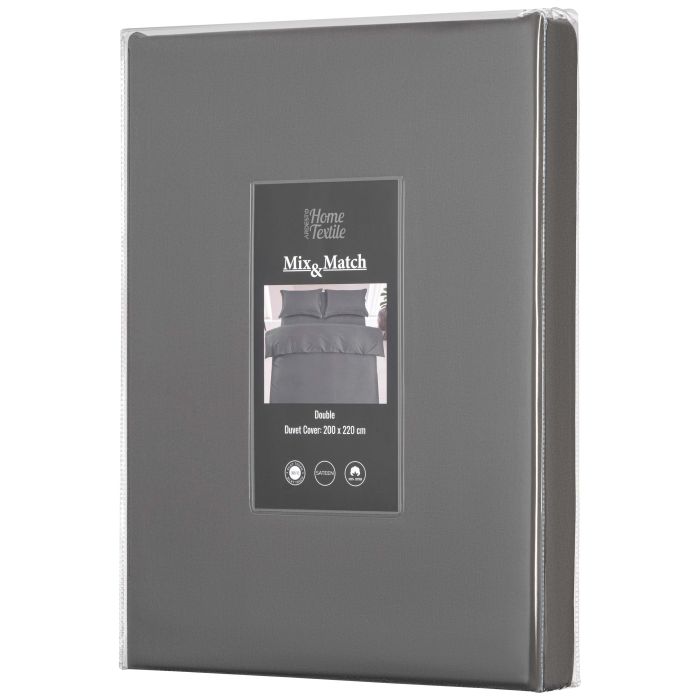 Пододеяльник ARDESTO Mix&Match Premium, 200х220см, 100% хлопок, сатин, серый