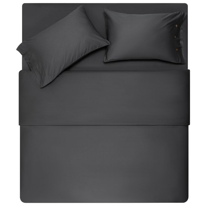 Простирадло на резинці ARDESTO Mix&Match Premium, 160х200+30см, 100% бавовна, сатин, сірий