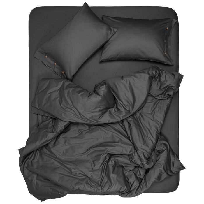 Простирадло на резинці ARDESTO Mix&Match Premium, 160х200+30см, 100% бавовна, сатин, сірий
