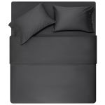 Простирадло на резинці ARDESTO Mix&Match Premium, 180x200+30см, 100% бавовна, сатин, сірий