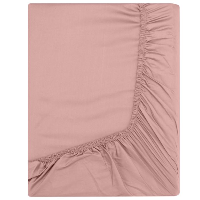 Fitted sheet ARDESTO Mix&Match Premium 160x200+30cm, 100% cotton, sateen, light pink