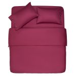 Flat sheet ARDESTO Mix&Match 240x260cm, 100% cotton, sateen, burgundy