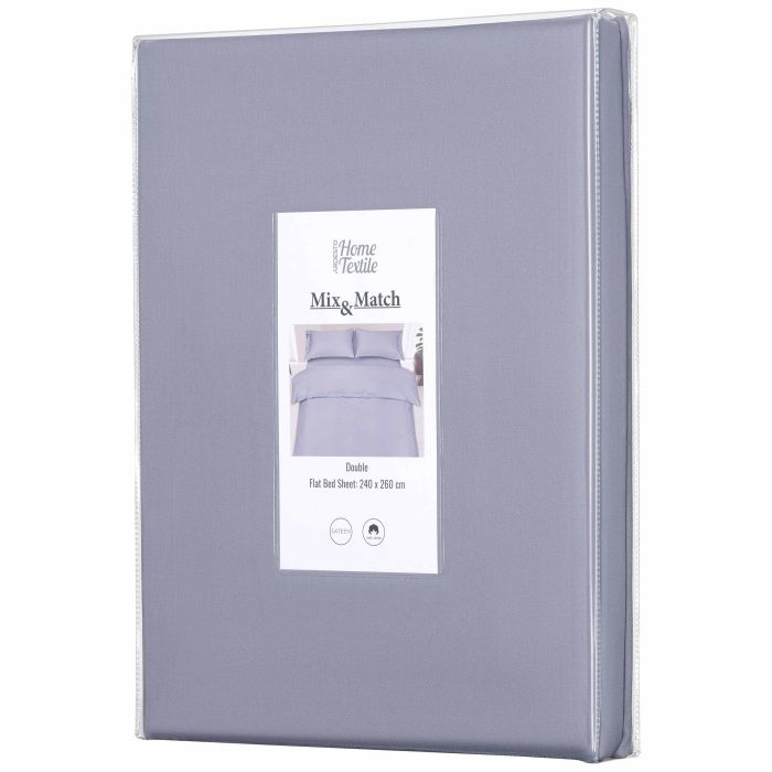 Flat sheet ARDESTO Mix&Match 240x260cm, 100% cotton, sateen, gray