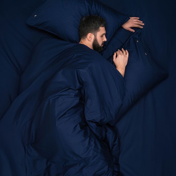 Простынь на резинке ARDESTO Mix&Match, 180x200+30см, 100% хлопок, сатин, синий