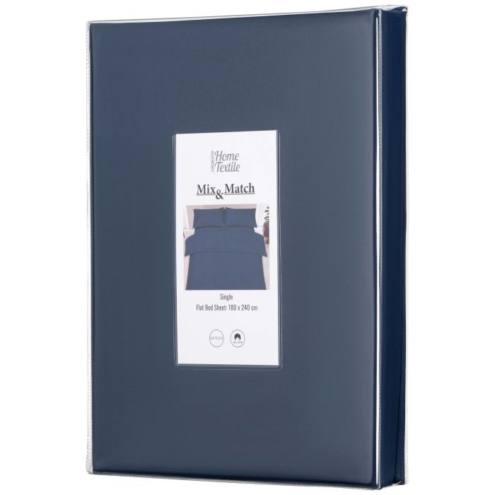 Простынь ARDESTO Mix&Match, 180х240см, 100% хлопок, сатин, синий