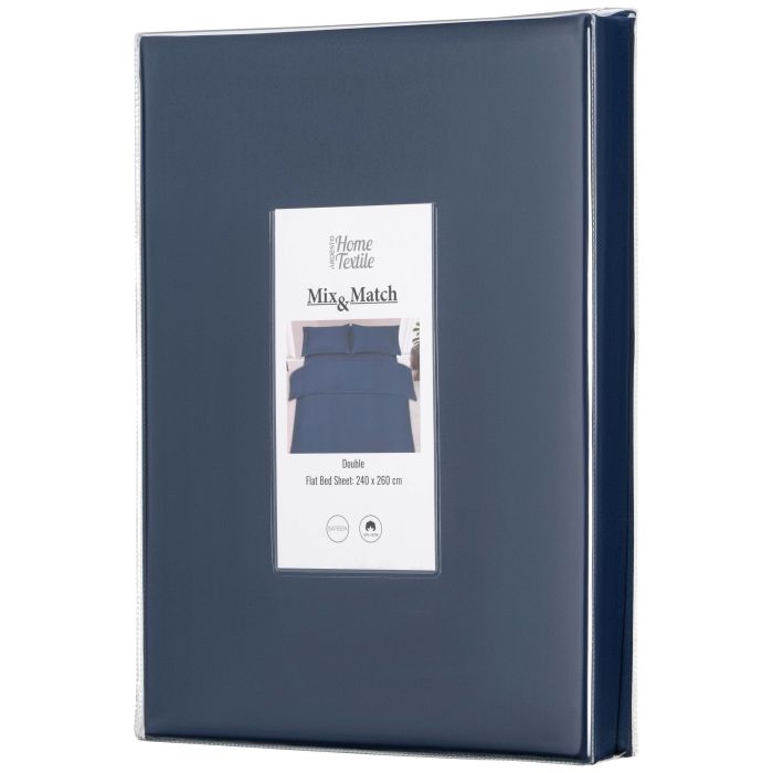 Простынь ARDESTO Mix&Match, 240x260см, 100% хлопок, сатин, синий