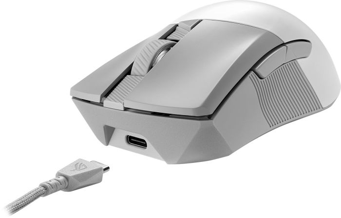 Миша ASUS ROG Gladius III AimPoint, RGB, USB-A/WL/BT, белый